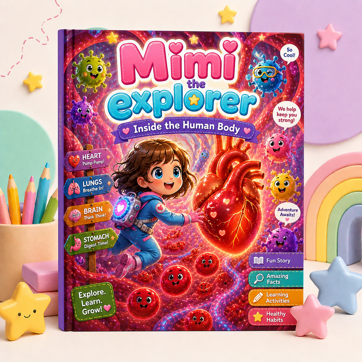 Human Body Adventure Bundle for Kids | 4 Stories, Learning Activities & Printable Certificate (Digital Download)